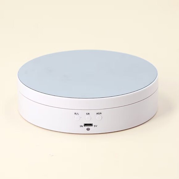 Multi Power Option Rotating Display Stand With Mirror Paper Top - Picture 1 of 3